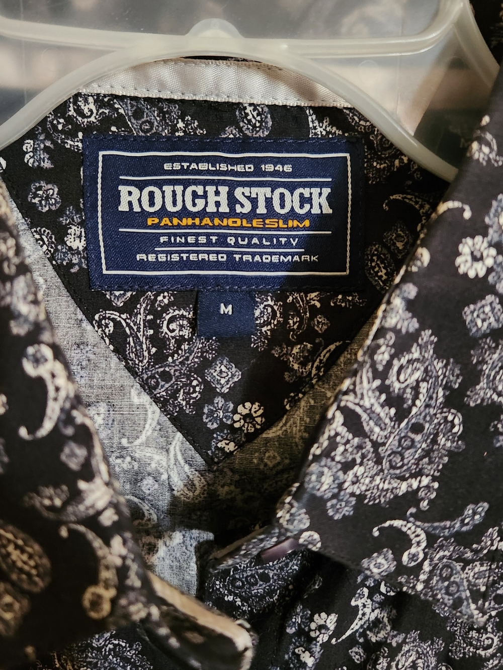 Western Button DOWN Shirt Rough Stock MEDIUM FOR TEEN OR YOUNG LADY